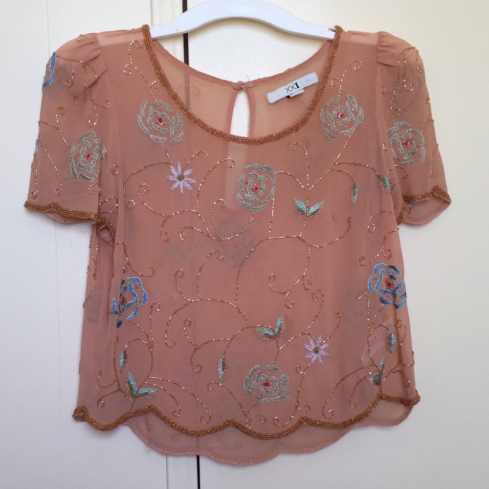 Sequin Beaded Forever 21 Top